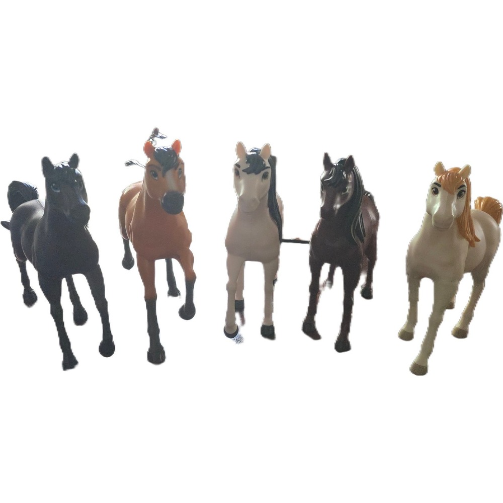 DreamWorks Spirit Riding Free Horse Lot of 5 Stallion Mare Toy Animals Mattel
